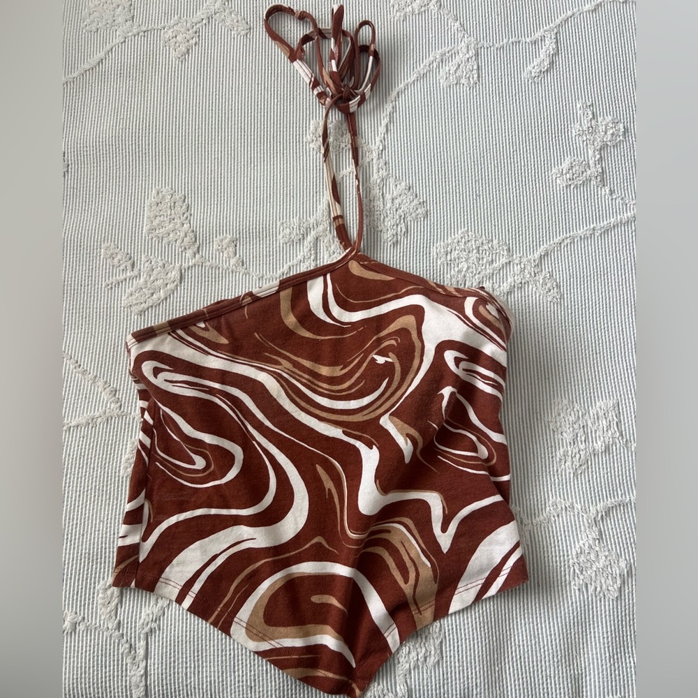 Hollister Brown and Cream Swirl Camisole